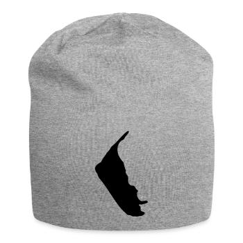 Amrum Umriss - Jersey-Beanie - Grau meliert - Vorne