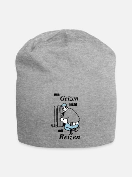 Wir geizen nicht mit Reizen - Jersey-Beanie - Grau meliert