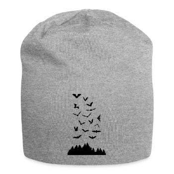 Bats & Wood - Jersey Beanie - heather grey - Front