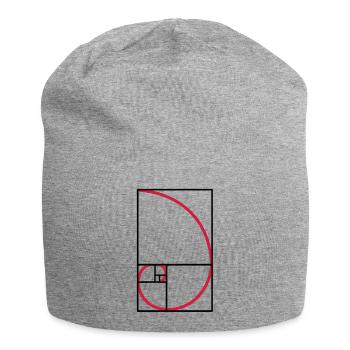 Fibonacci Kurve goldener Schnitt Art - Jersey-Beanie - Grau meliert - Vorne