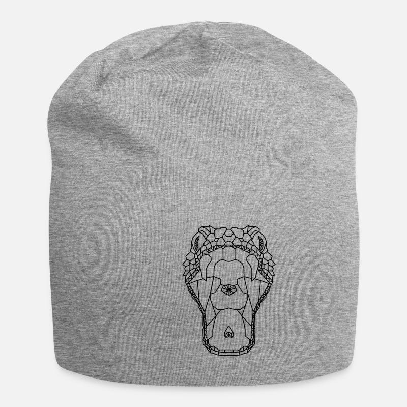 Viper snake Geometric - Jersey Beanie - heather grey