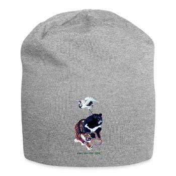 Power of the four animals - Jersey Beanie - heather grey - Front