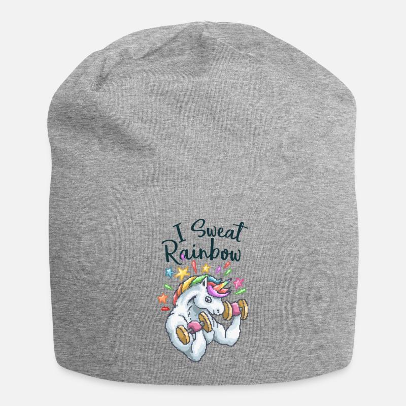 I Sweat Rainbow - Jersey Beanie - heather grey