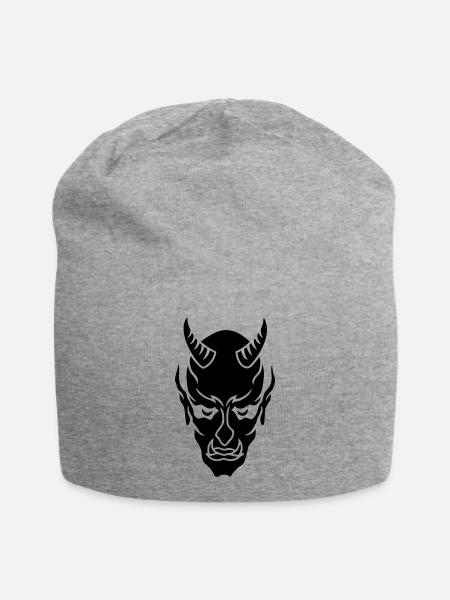 teufel - Jersey-Beanie - Grau meliert