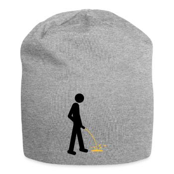 Pee - Jersey Beanie - heather grey - Front