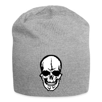 Kopf des Todes skull crane - Jersey-Beanie - Grau meliert - Vorne