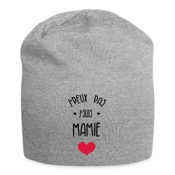 Mamie / Mamy / Grand Mere / Grand-Mère / Bébé - Bonnet en jersey - gris chiné - Devant