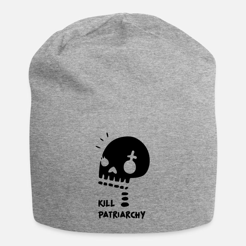 Crâne du féminisme - Bonnet en jersey - gris chiné