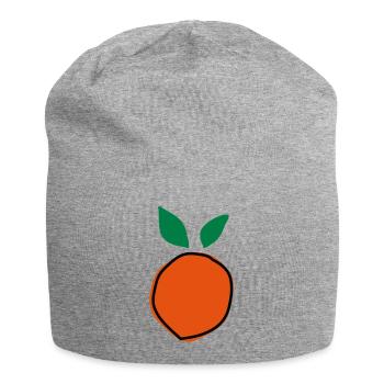 Apricot fruit2 c3 - Jersey Beanie - heather grey - Front
