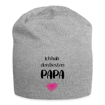 Ich hab den besten Papa - Jersey-Beanie - Grau meliert - Vorne