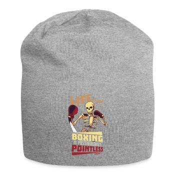 Life Without Boxing Is Possible But Pointless - Jersey Beanie - heather grey - Front