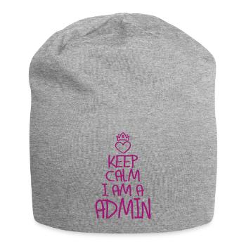 Keep Calm Admin cool Admin Geschenk - Jersey-Beanie - Grau meliert - Vorne