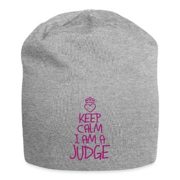 Restez calme Juge cool Juge Cadeau - Bonnet en jersey - gris chiné - Devant
