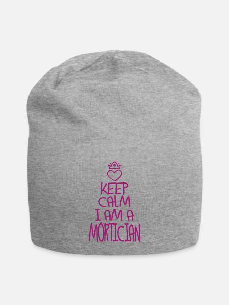Keep Calm Bestatter - Jersey-Beanie - Grau meliert