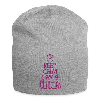 Keep Calm Politician Cool Politician Gift - Jersey Beanie - heather grey - Front