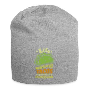 Life Without Tacos Is Possible But Pointless - Jersey Beanie - heather grey - Front