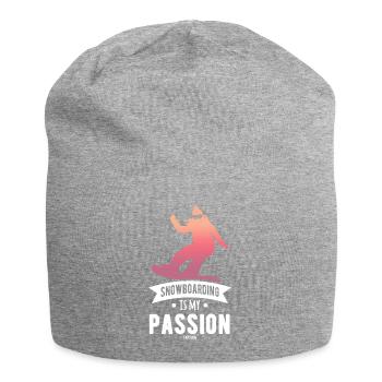 Le snowboard est ma passion - Bonnet en jersey - gris chiné - Devant