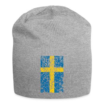 Schweden Vintage - Jersey-Beanie - Grau meliert - Vorne