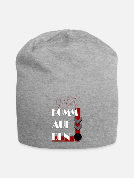 jetzt komm auf den Punkt - zum Ende - Punkt - Jersey-Beanie - Grau meliert