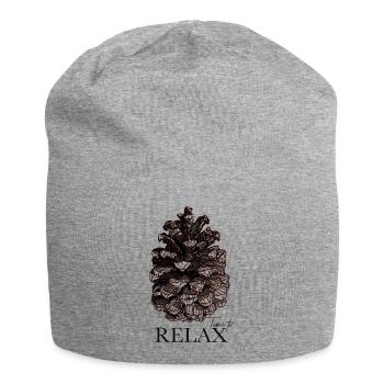 Time to Relax - pinecone - Jersey Beanie - heather grey - Front