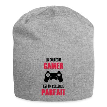 collègue gamer / collègue parfait - Bonnet en jersey - gris chiné - Devant