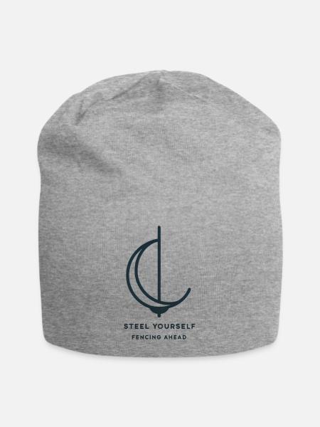 "Get ready, fencing forward", einfacher Slogan - Jersey-Beanie - Grau meliert