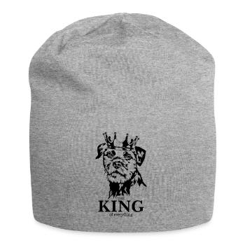 Border Terrier Roi de tout Chiens Wilsigns - Bonnet en jersey - gris chiné - Devant
