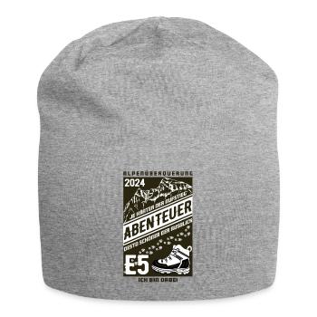 Abenteuer E5 Alpenüberquerung 2024 - Jersey-Beanie - Grau meliert - Vorne