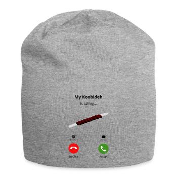 Mein Koobideh ruft - Iran - Jersey-Beanie - Grau meliert - Vorne