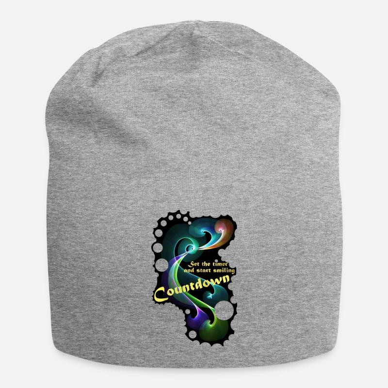 Countdown Smiling timer - Jersey Beanie - heather grey