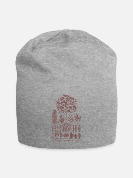 Die Natur kennt Permakultur am besten nachhaltig leben - Jersey-Beanie - Grau meliert