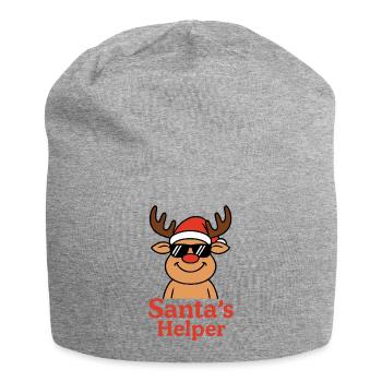 Reindeer Helper of the Saint - Jersey Beanie - heather grey - Front