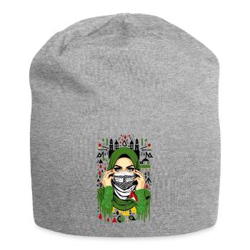 FEMME PALESTINIENNE 11 - Bonnet en jersey - gris chiné - Devant