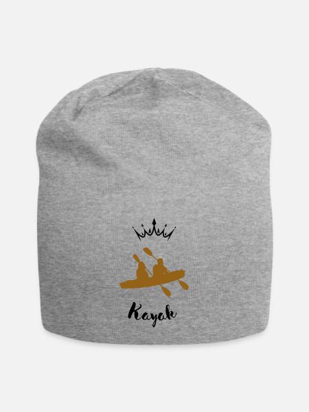 Duo im Kajak - Jersey-Beanie - Grau meliert