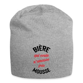 Rolling beer doesn't build foam - Jersey Beanie - heather grey - Front