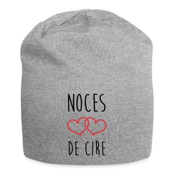 Noces de cire 4 ans de mariage - Bonnet en jersey - gris chiné - Devant