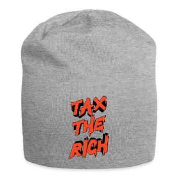 Taxer les riches - Bonnet en jersey - gris chiné - Devant
