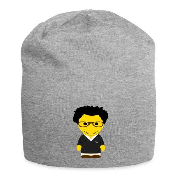 GEEKLEY avatar glasses black V-neck sweater - Jersey Beanie - heather grey - Front