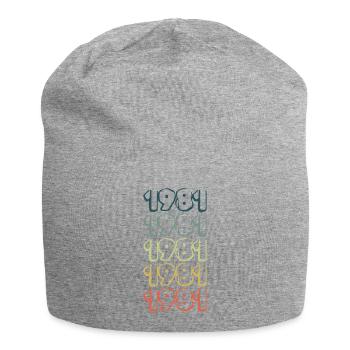 Geburtsjahr 1981 - Jersey-Beanie - Grau meliert - Vorne