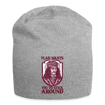 Vlad Will Bleiben – Vintage Königsporträt - Jersey-Beanie - Grau meliert - Vorne