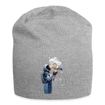 Astronaute et Fleur Grandir au-delà - Bonnet en jersey - gris chiné - Devant