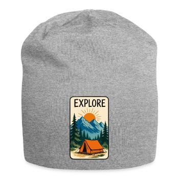 Explore Mountains and Camping Soleil - Jersey Beanie - heather grey - Front