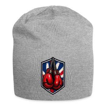 Union Jack Schild Boxhandschuhe - Jersey-Beanie - Grau meliert - Vorne
