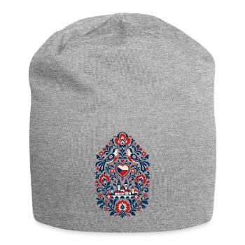 Tschechien | Prag & böhmische Volkskunst - Jersey-Beanie - Grau meliert - Vorne