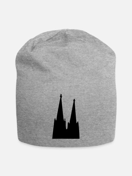 Der Kölner Dom zu Köln - Jersey-Beanie - Grau meliert