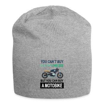 Motorradfahren Motorradfahrer Stunt Geschenkidee - Jersey-Beanie - Grau meliert - Vorne