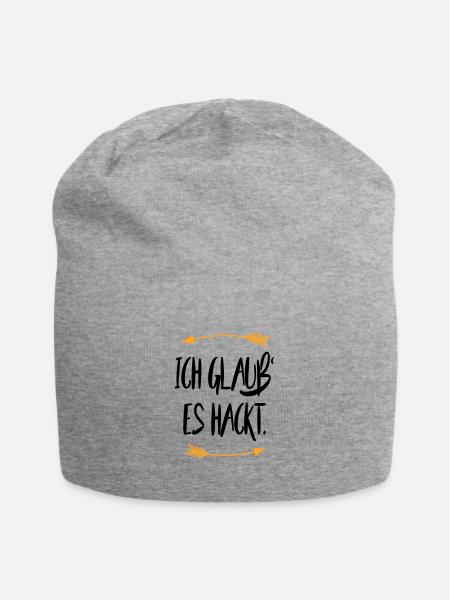 Ich glaub es hackt Sprüche - Jersey-Beanie - Grau meliert
