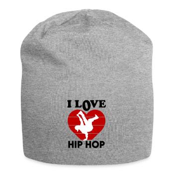 I Love Hip Hop Ich liebe Hip Hop Dancing Tanzen - Jersey-Beanie - Grau meliert - Vorne
