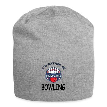 Kegel Bowling kegeln Kegeltour Kegelbahn Geschenk - Jersey-Beanie - Grau meliert - Vorne