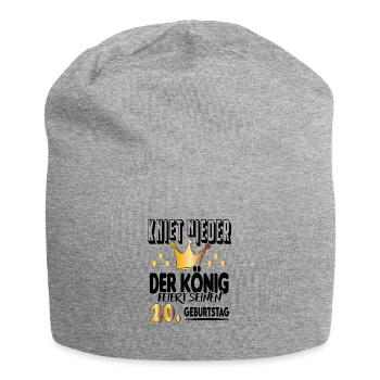 König Geburtstag 20 King Prinz Kniet nieder Krone - Jersey-Beanie - Grau meliert - Vorne